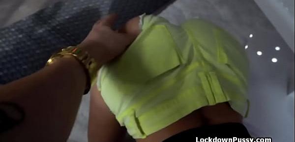  Busty Latina girlfriend wants cock in lockdown